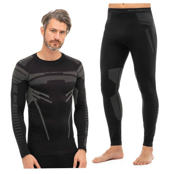 Zestaw bielizny termoaktywnej Brubeck Dry czarny męski