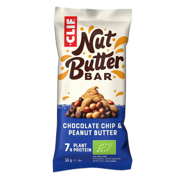 Baton Clif Bar Nut Butter Bar Chocolate Chip&Peanut Butter 50 g kawałki czekolady + masło orzechowe 