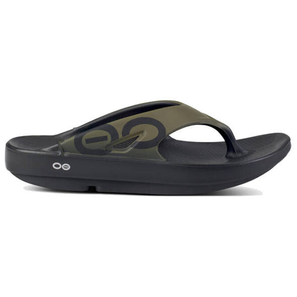 Klapki regeneracyjne Oofos OOriginal Sport japonki zielono-czarne japonki