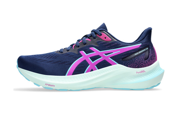 Buty Asics GT-2000 12 damskie granatowo-różowe AW24