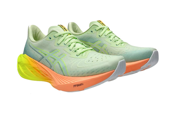 Buty Asics Novablast 4 Paris zielono-pomarańczowe AW24