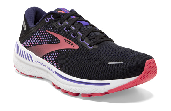 Buty BROOKS ADRENALINE GTS 22 szerokie damskie czarno-fioletowe SS22