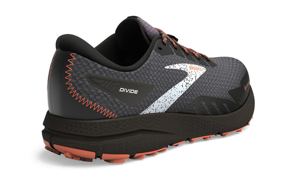 Buty Brooks Divide 4 z membraną G-TX (wodoodporne) czarno-pomarańczowe męskie AW23