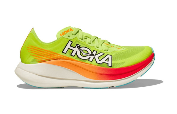 Buty Hoka Rocket X 2 zielono-pomarańczowe męskie (LCS) AW24