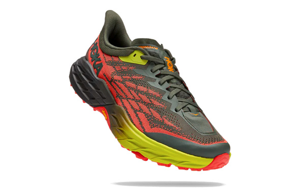 Buty Hoka Speedgoat 5 Wide (na szerszą stopę) czerwono-czarne (TFST) męskie AW22 