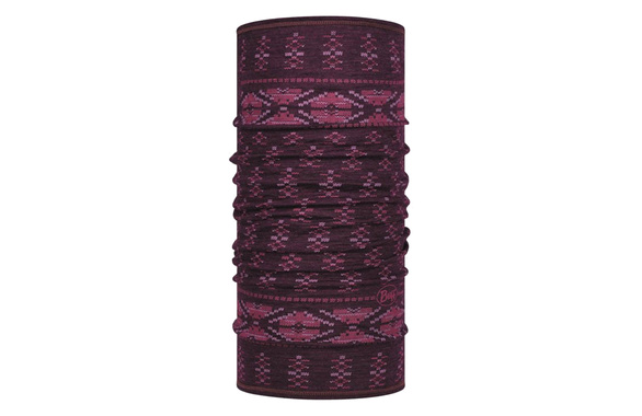 Chusta/maska BUFF MERINO FRIEZE DEEP PURPLE z wełny Merino lightweight 125