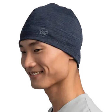 Czapka Buff Merino Beanie Solid Night Blue z wełny Merino lightweight 125 niebieska