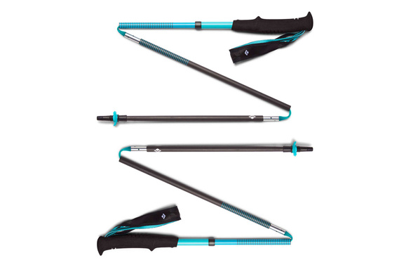 Kije Black Diamond Distance Carbon Z Poles damskie czarno-niebieskie 