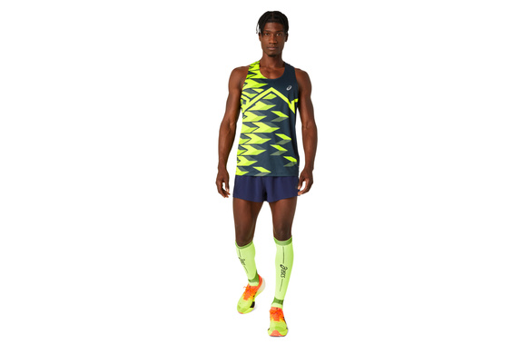 Koszulka Asics Light Graphic Singlet granatowo-żółta męska