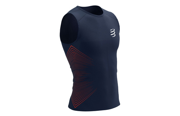 Koszulka Compressport Performance Tank granatowa męska SS23
