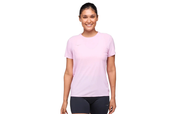 Koszulka Hoka Airolite Run Short Sleeve damska różowa