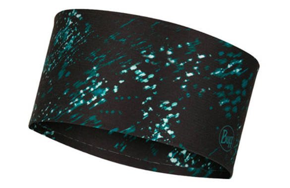 Opaska Buff Coolnet UV Headband Speckle Black czarno-zielona