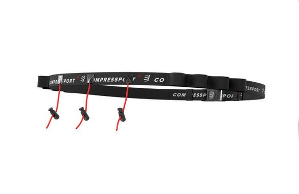 Pas do biegania na numer startowy COMPRESSPORT RACE BELT czarny
