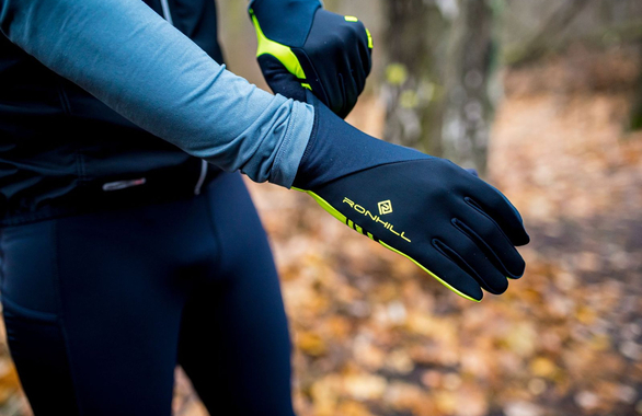 Rękawiczki Ronhill Wind-Block Glove czarno-żółte