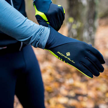 Rękawiczki Ronhill Wind-Block Glove czarno-żółte