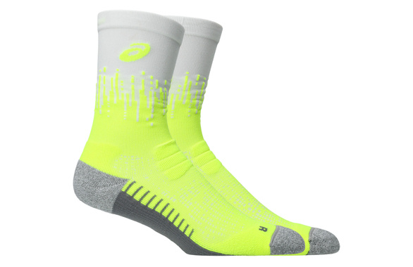 Skarpety Asics Performance Run Socks Crew szaro-żółte