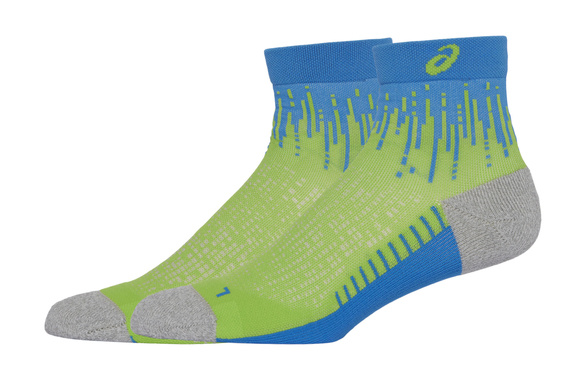 Skarpety Asics Performance Run Socks Quarter zielono-niebieskie