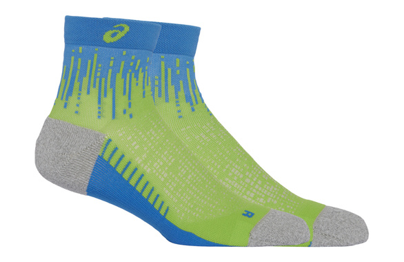 Skarpety Asics Performance Run Socks Quarter zielono-niebieskie