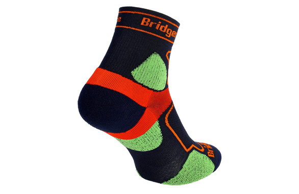 Skarpety BRIDGEDALE ULTRA LIGHT T2 COOLMAX SPORT 3/4 CREW granatowo - czerwone męskie