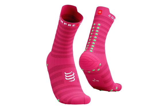 Skarpety Compressport Pro Racing Socks V4.0 Ultralight Run High różowe