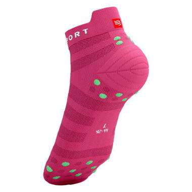 Skarpety Compressport Pro Racing Socks V4.0 Ultralight Run Low fluo różowe
