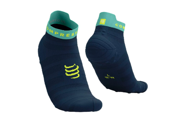 Skarpety Compressport Pro Racing Socks V4.0 Ultralight Run Low niebieskie