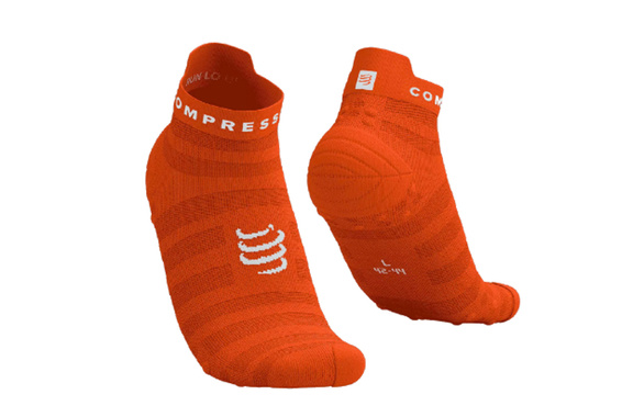 Skarpety Compressport Pro Racing Socks V4.0 Ultralight Run Low pomarańczowe