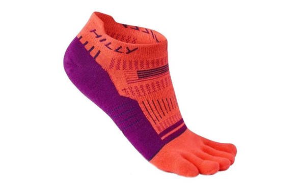 Skarpety Hilly Toe Socklet pomarańczowo-fioletowe