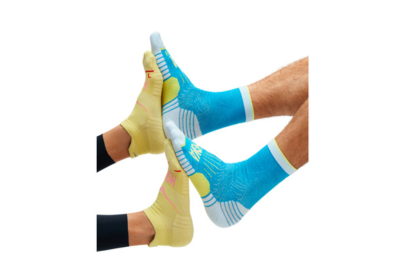 Skarpety Hoka Crew Run Sock 3-Pack niebieskie + szare + żółte