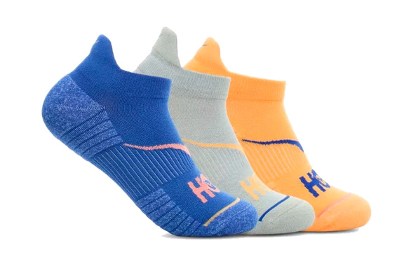 Skarpety Hoka No-Show Run Sock 3-pack niebieskie + szare + pomarańczowe
