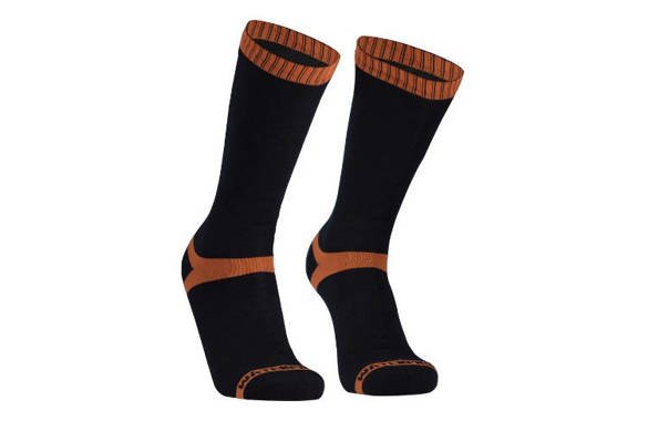 Skarpety wodoodporne Dexshell Hytherm Pro Socks czarno-pomarańczowe