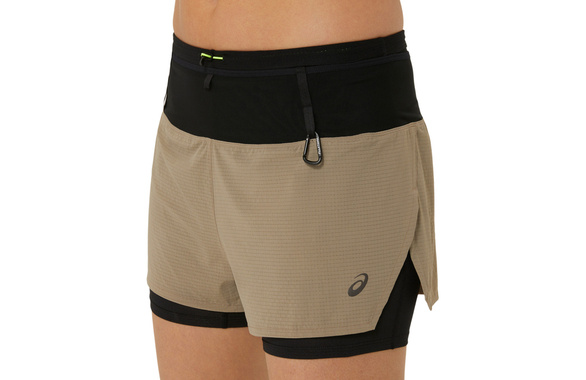 Spodenki Asics Fujitrail 2-N-1 Short damskie czarno-brązowe AW24