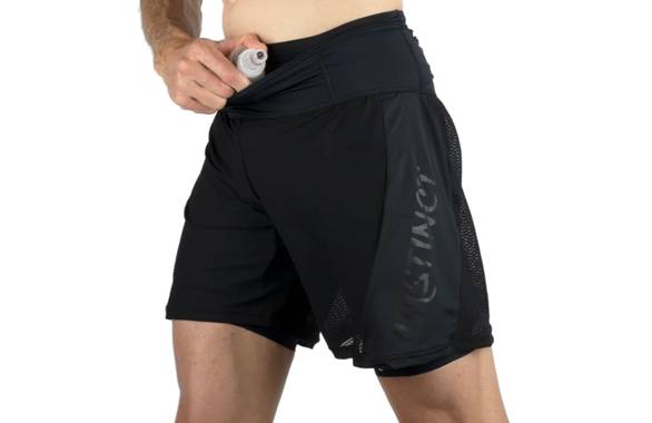 Spodenki Instinct Trail Short 2W1 czarne męskie