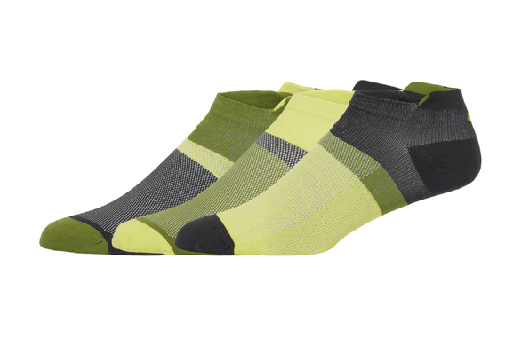 Trójpak skarpet Asics Color Block Ankle Sock żółto-zielono-szare