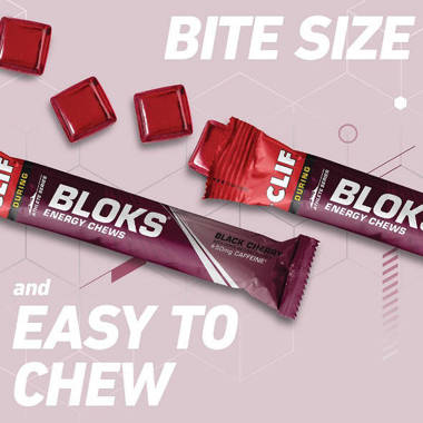 Żelki energetyczne Clif Bloks Energy Chews Black Cherry 60g wiśnia z kofeiną