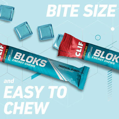 Żelki energetyczne Clif Bloks Energy Chews Tropical Punch 60 g owoce tropikalne + kofeina