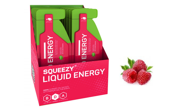 Zestaw Squeezy Energy Super Drink Ge cytryna + kofeina 11 żeli + 1 gratis