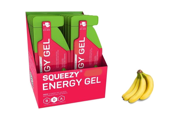 Zestaw żeli Squeezy Energy Gel 12x33 g banan - 11 żeli + 1 gratis