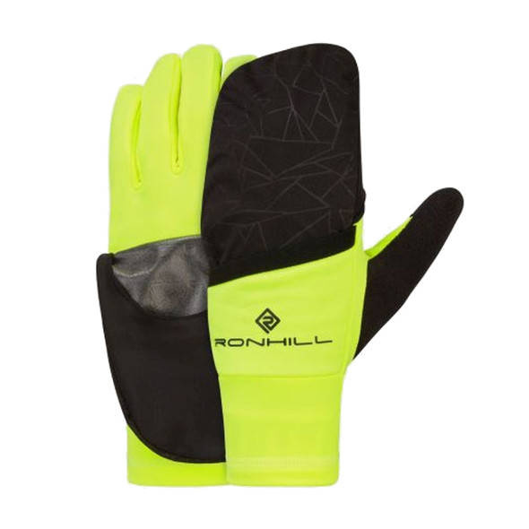Rękawiczki Ronhill Wind-Block Flip Glove z panelem przeciwwiatrowym żółto-czarne