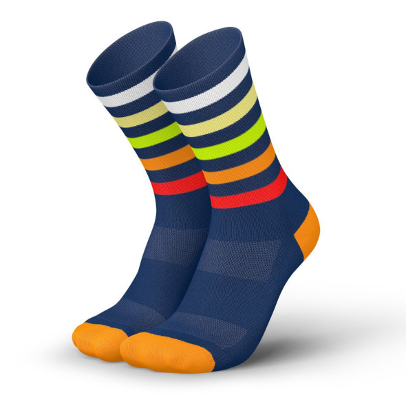 Skarpety Incylence Running Levels Nightfall (High Cut) granatowo-pomarańczowe