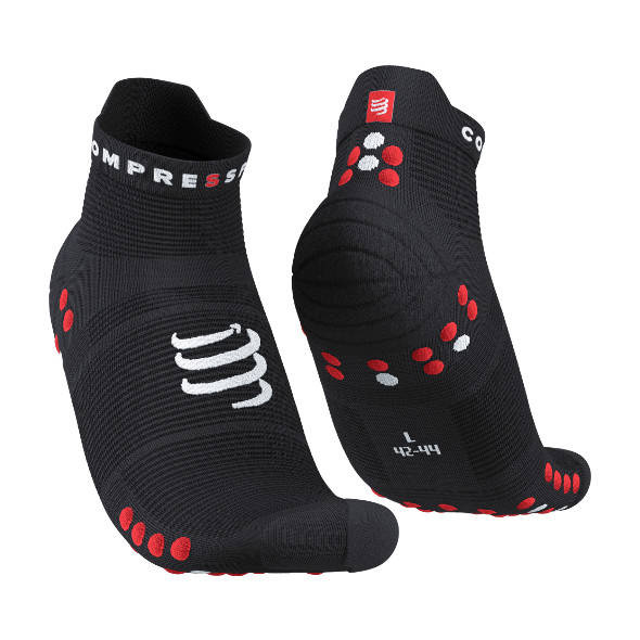 Skarpety Compressport Pro Racing Socks V4.0 Run Low (Black / Red) czarno-czerwone