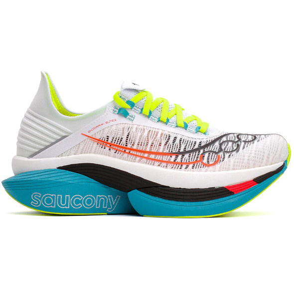 Buty Saucony Endorphin Elite 2 biało-turkusowe męskie AW25