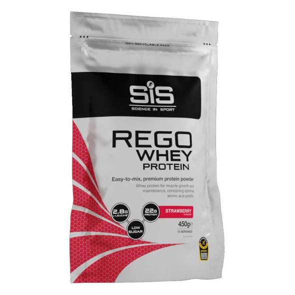 Sis Rego Whey Protein koncentrat białka serwatkowego 450 g truskawka